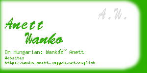 anett wanko business card